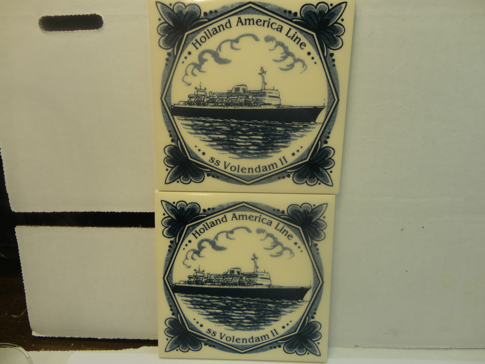 Holland American Line SS Volendam II Tile, 3 7/8″ X 3 7/8″ (Pre-Owned/EUC)