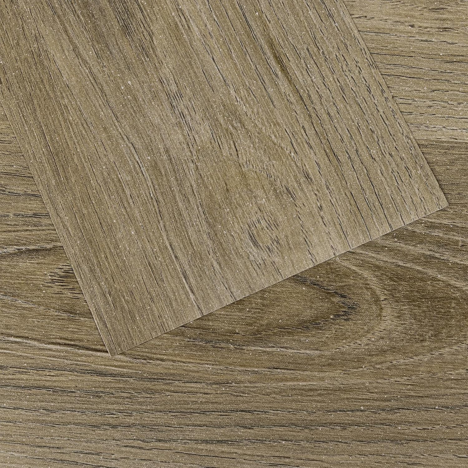 10-Pack Peel and Stick Waterproof Vinyl Floor Tiles – Brown Wood Plank Look