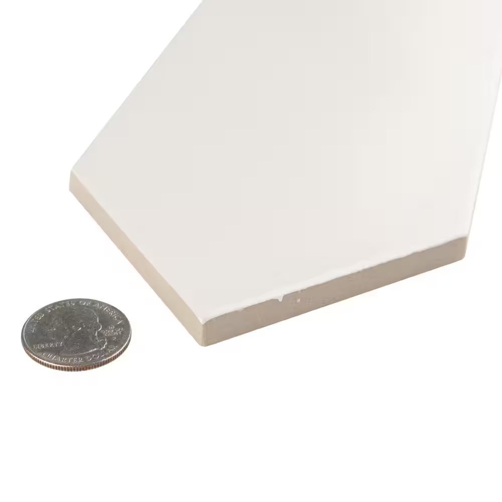 Kite White 3-7/8 In. X 11-3/4 In. Porcelain Floor and Wall Tile (11.2 Sq. Ft./Ca