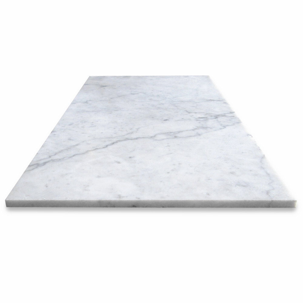 C48H 12×24 Carrara Marble Wall Floor Tile Honed White Carrera Venato Bianco