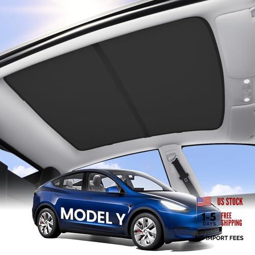 Upgraded Tesla Model Y Sunshade Roof [Snap-On, Model Y (2020-2025) Black