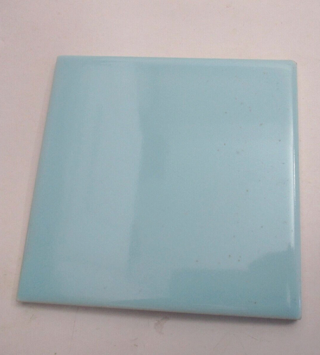 1 Tile Atco USA 4-3/8″ Gloss Pale Powder Blue Ceramic Wall 1950s Retro Vintage