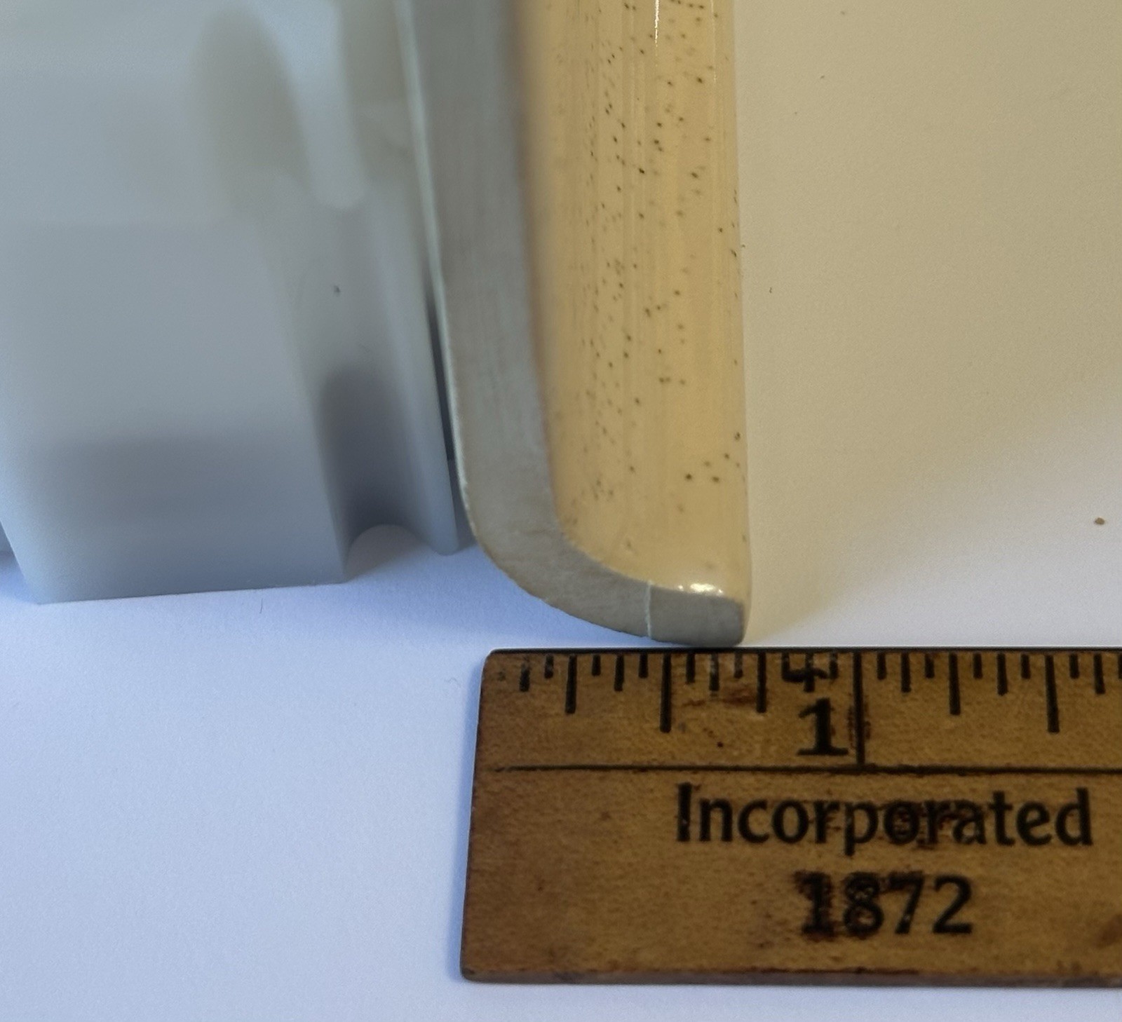 1 pc. Buckwheat 3-7/8 X 6-1/8″ Glossy Ceramic Cove Base Tile, florida, Flat Top