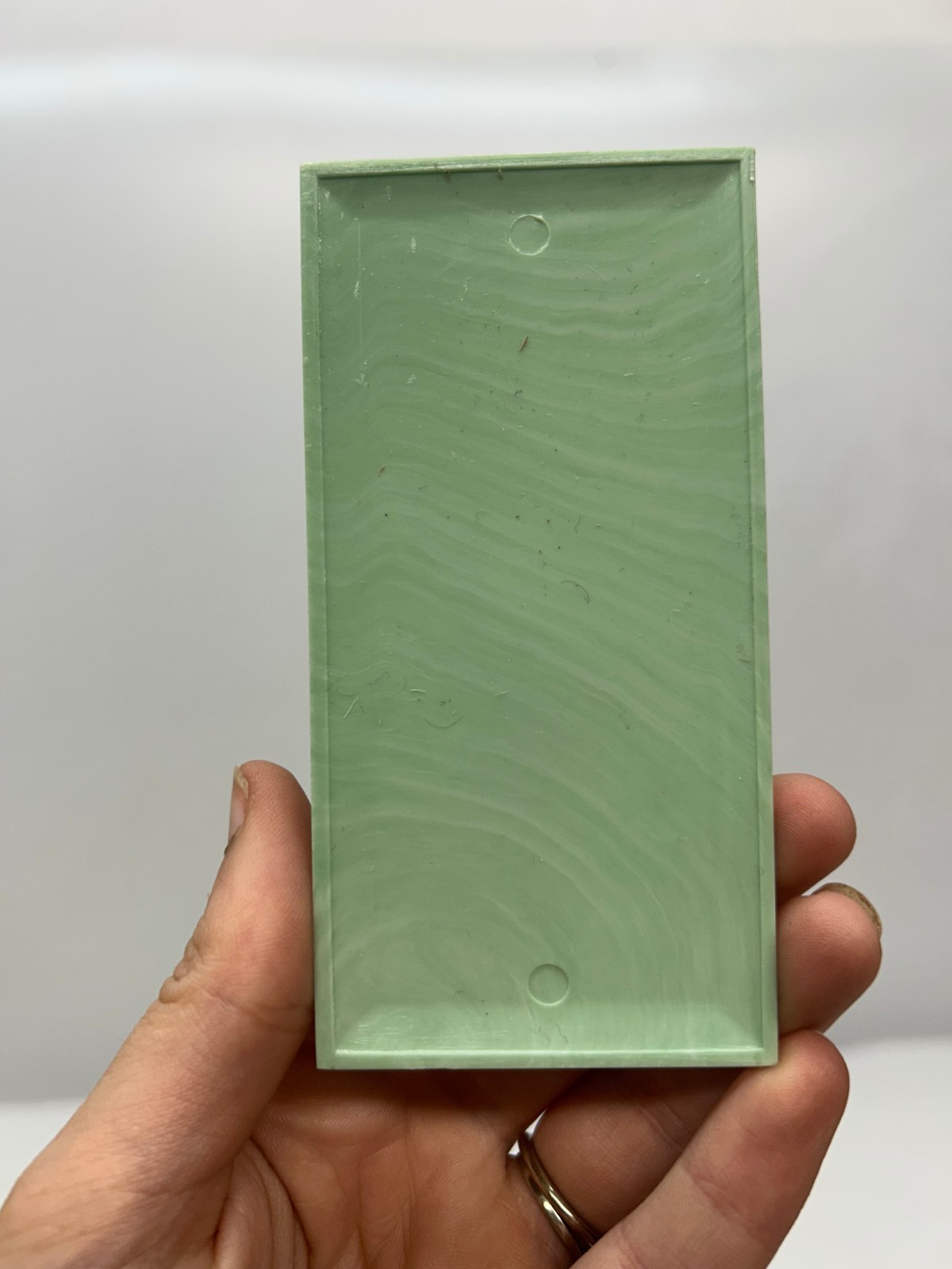 Lot 42 Unused Vtg MCM Plastic Wall Tiles Marbled Blue Green 4 1/4″ x 2 1/8″