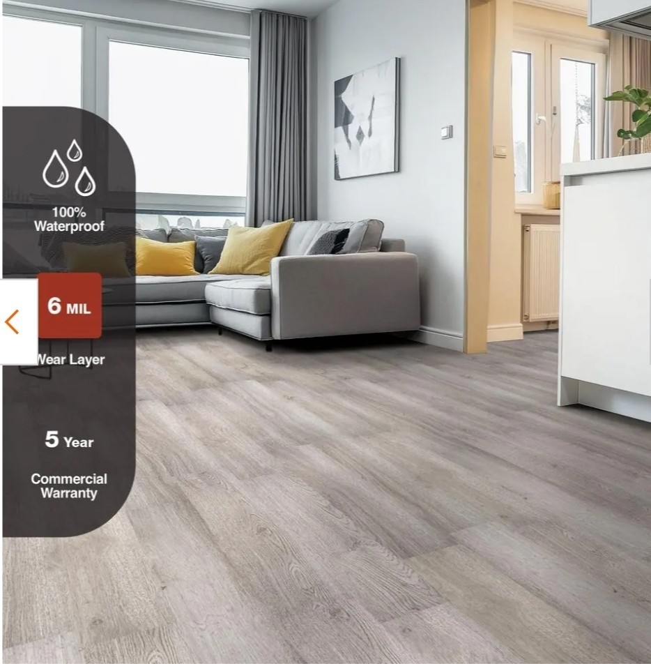 Breaksea Island 6 mil x 6 in x 36 in Waterproof Click Lock Vinyl Plank Flooring