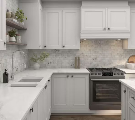 Daltile Xpress Mosaix Peel ‘N Stick Daphne White Polished Marble Tile Sheet