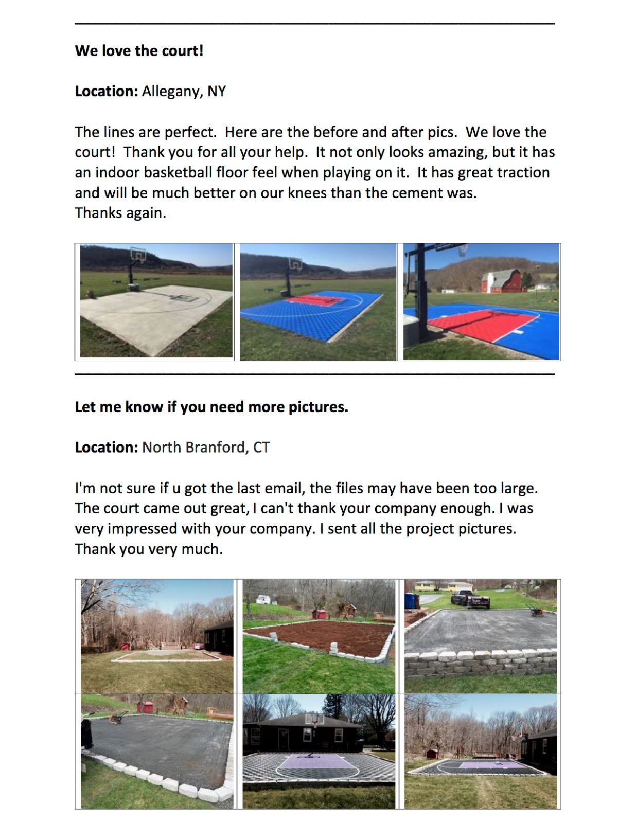 20ft x 24ft Outdoor Basketball Court Kit-Lines and Edges Included Yellow/Blue