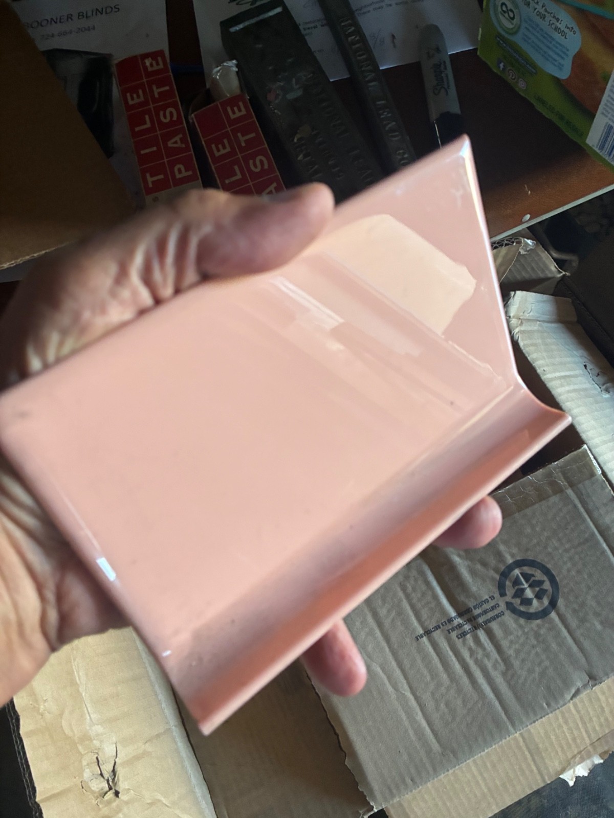 280 plastic wall tiles 4.2 inch square vintage mid-century modern plus see video