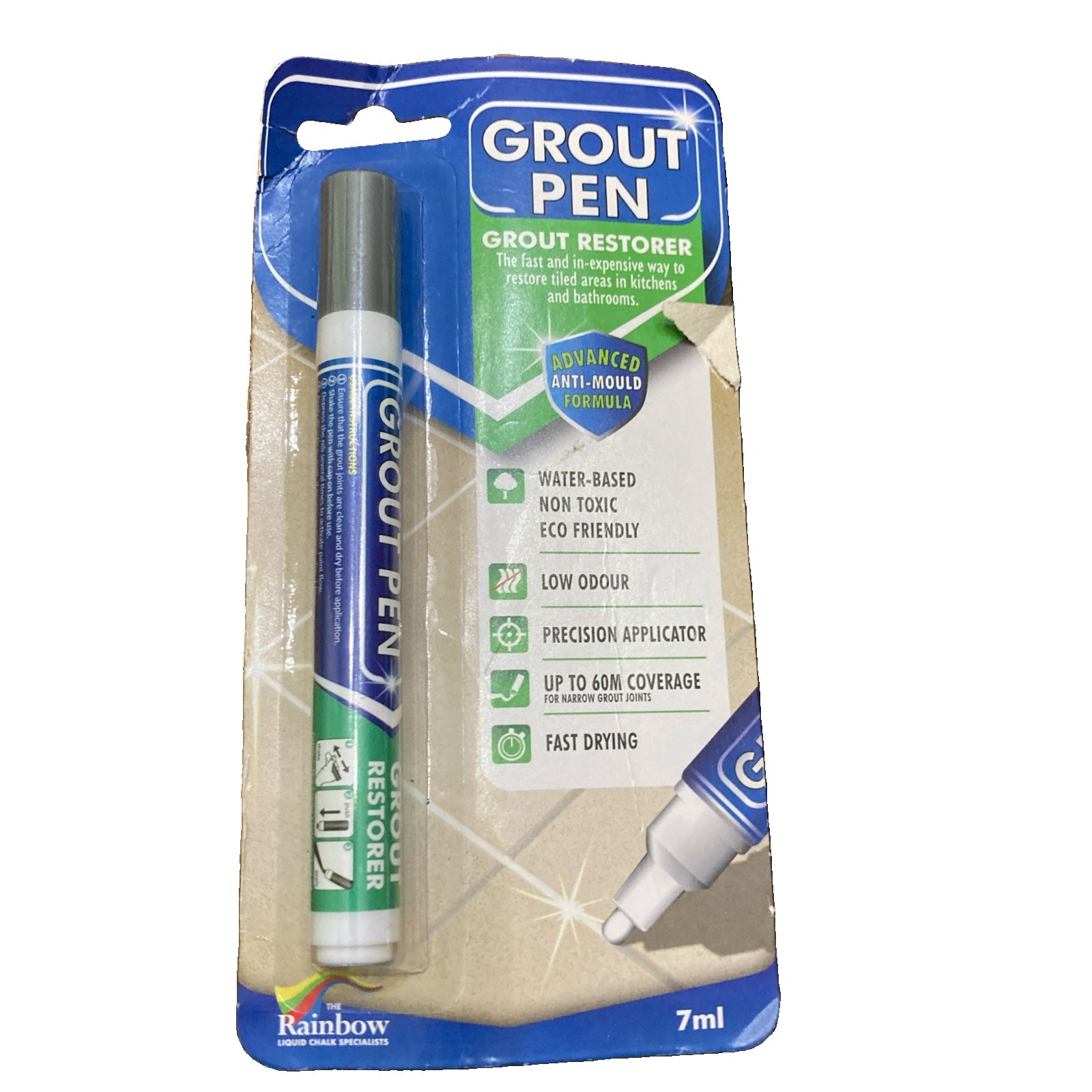 Grout Pen Tile Paint Marker: Grey – Waterproof Grout Colorant and Sealer Pens