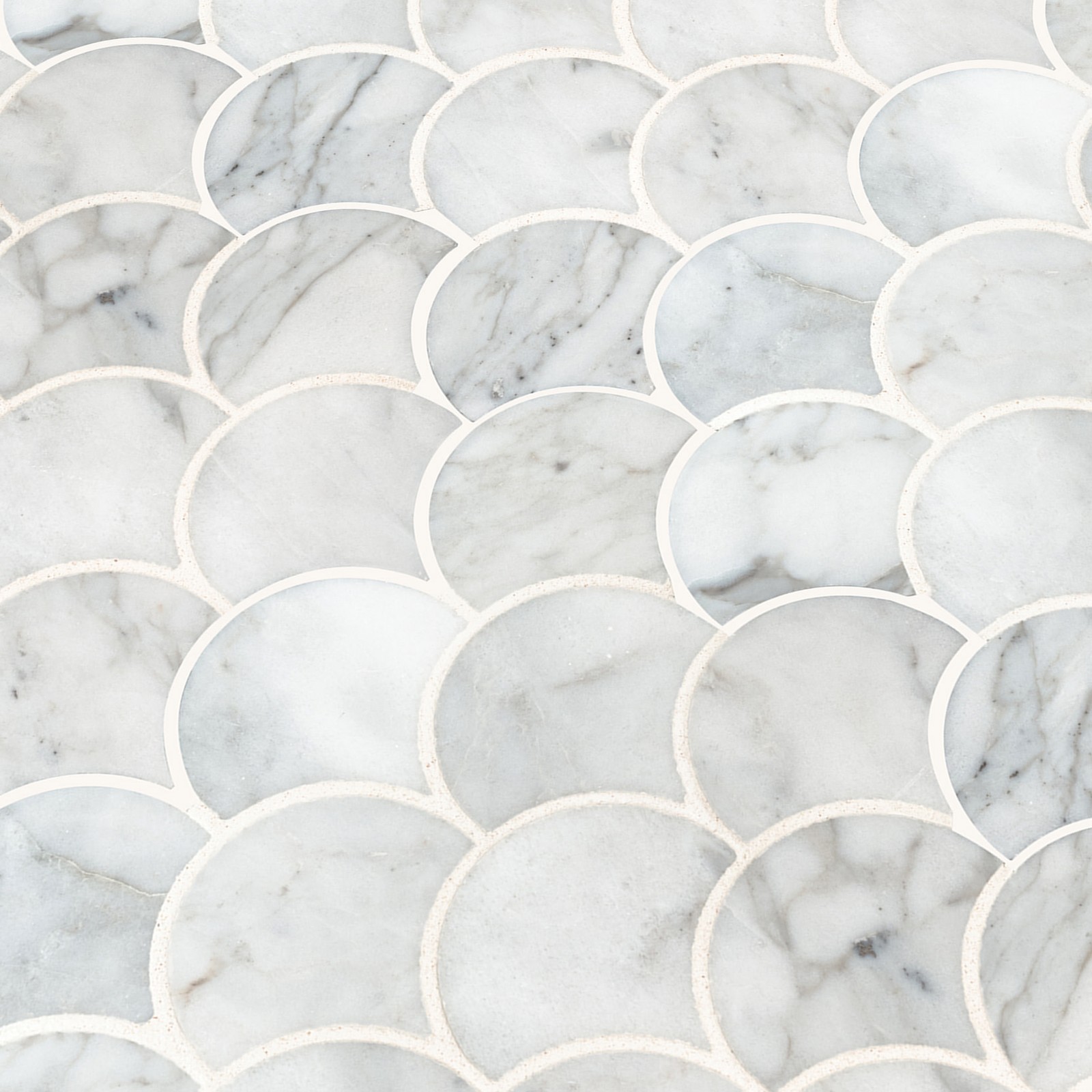 Ackland AKM-S-13X10SCP-CA 10″ x 13″ Marble Fan Mosaic Tile – – Venatino Elysia