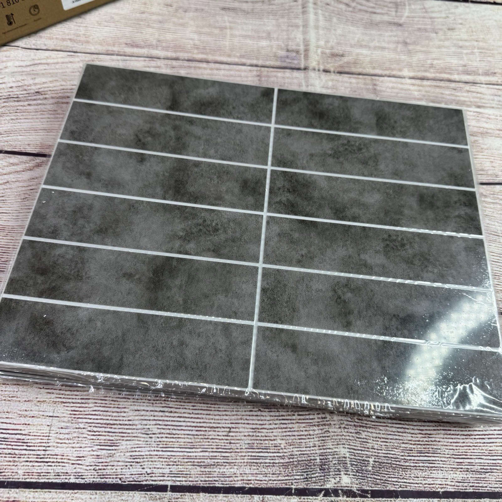 Art3d Peel & Stick Backsplash 10-Sheet Ash Grey Faux Stone Tile 7.2 Sq Ft