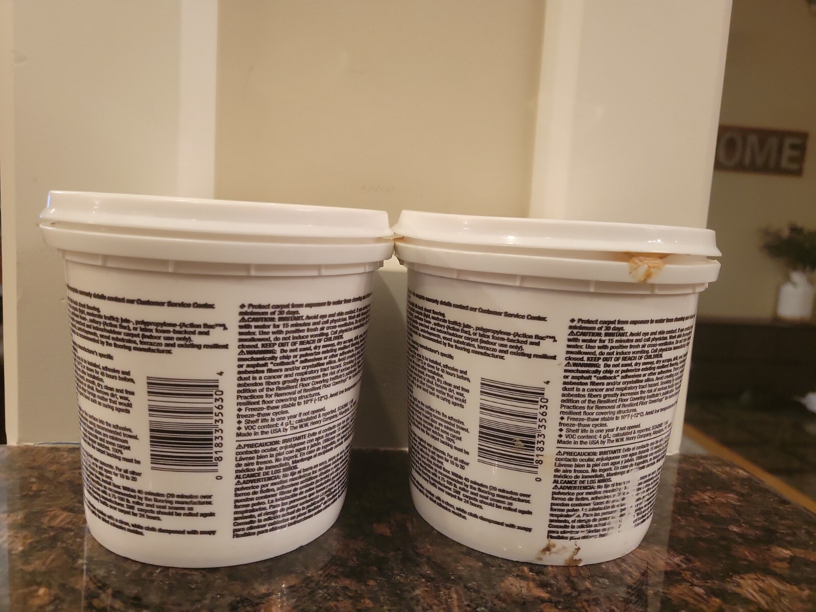 2( Two) Cans HENRY Premium Multipurpose CARPET & SHEET VINUL Adhesive 1 Quart ea