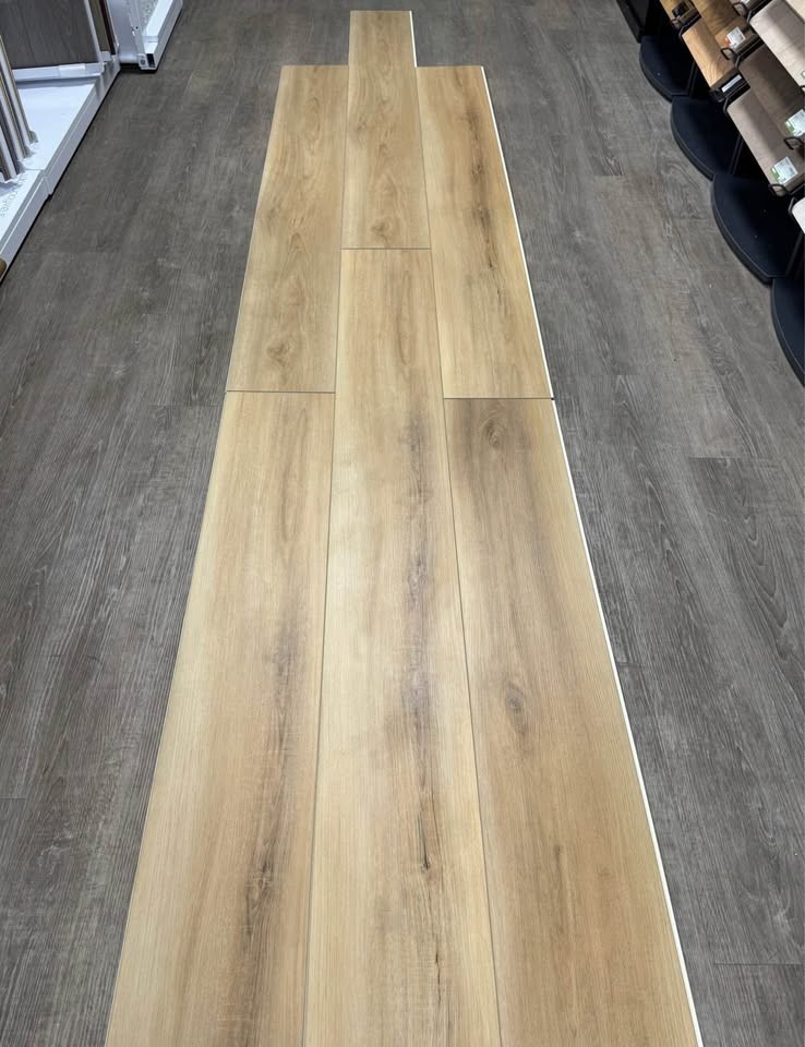 Premium Coretec Enhanced 8mm thick LVP 22 Mil Wear Layer 9”x72” Saffron Pecan