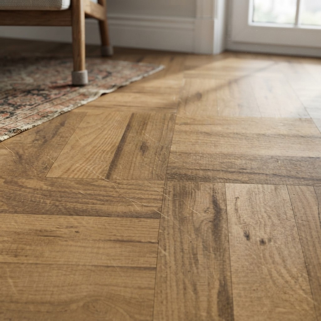 Luxury 3 Finger Medium Oak Parquet Vinyl Tiles – 20 Tiles for Easy Installation