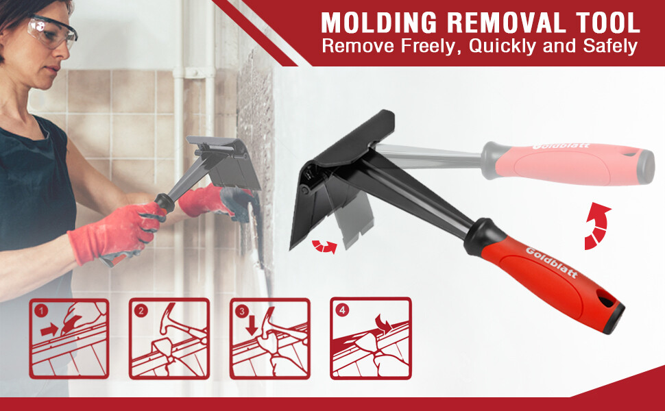 GOLDBLATT Molding Remover Tools Set Multi-tool Retractable Utility Knife Hammers
