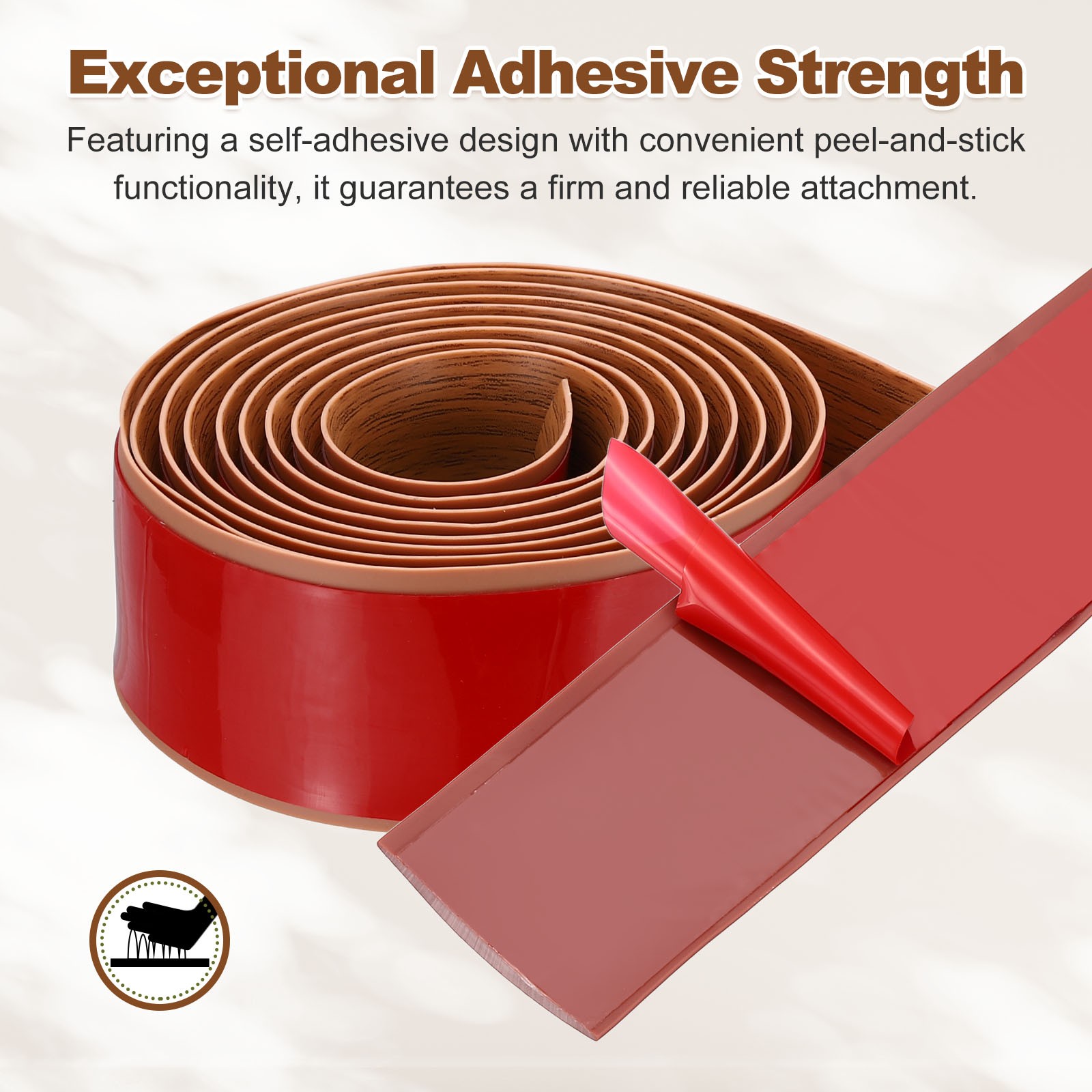 Floor Transition Strip (1.97″/ x 11.5ft) PVC Floor Strips New Gray Wood Grain