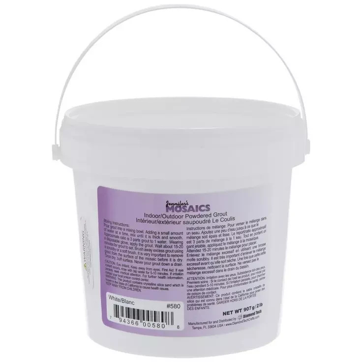 White Powdered (Sanded) Grout – 2 LBS
