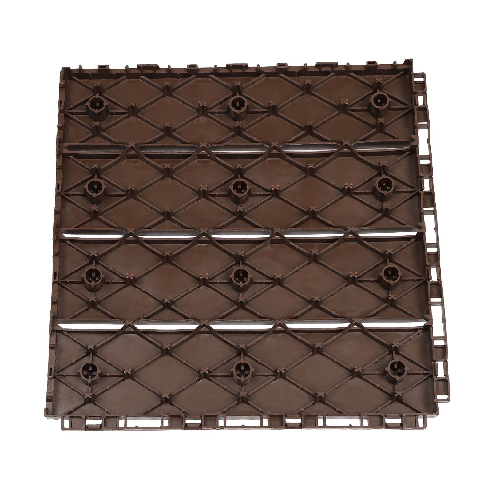 12Pcs Plastic Interlocking Deck Tiles 12×12 in Outdoor Patio Flooring Waterproof
