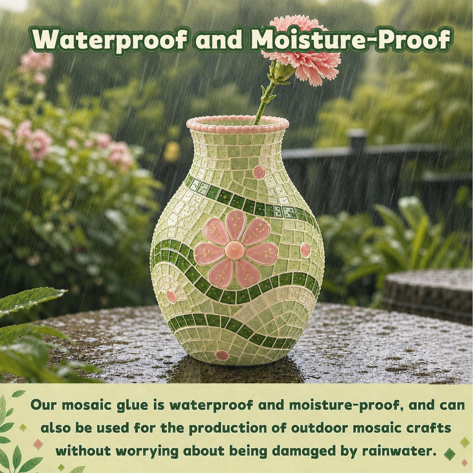 200ml Mosaic Tile Glue, Clear Durable Waterproof Fast Drying Strong Adhesion,…