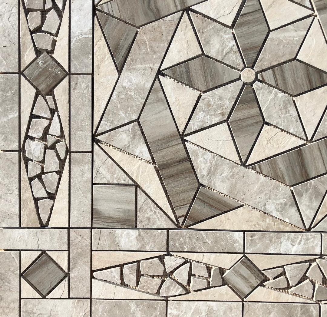 36″ x 36″ Tile Medallion Deco Mosaic Accent – Happy Floors Sonoma tile series