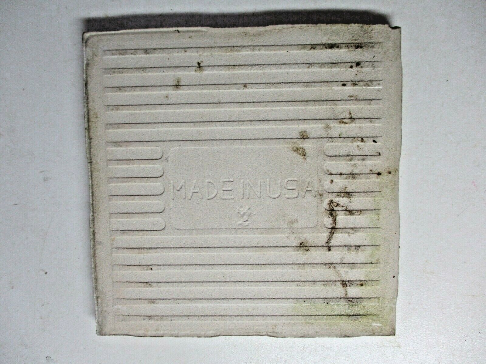 1 Wall Tile Interceramic USA Square 4-1/4″ Satin Cream Light Beige Ceramic Vtg
