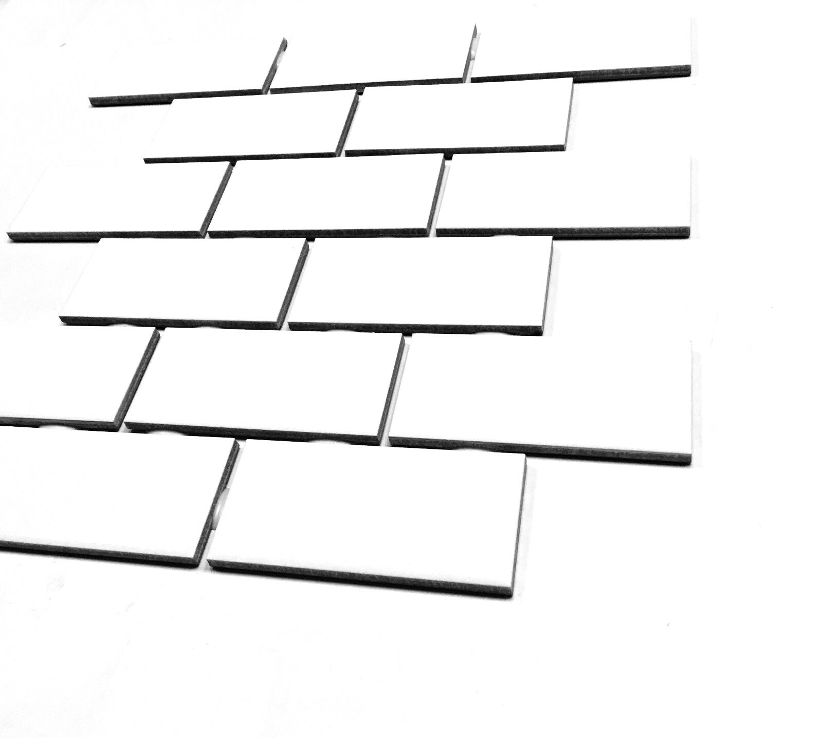 2×4 White Subway Glossy Ceramic Wall Tile Kitchen Backsplash Bathroom (10 SHEET)