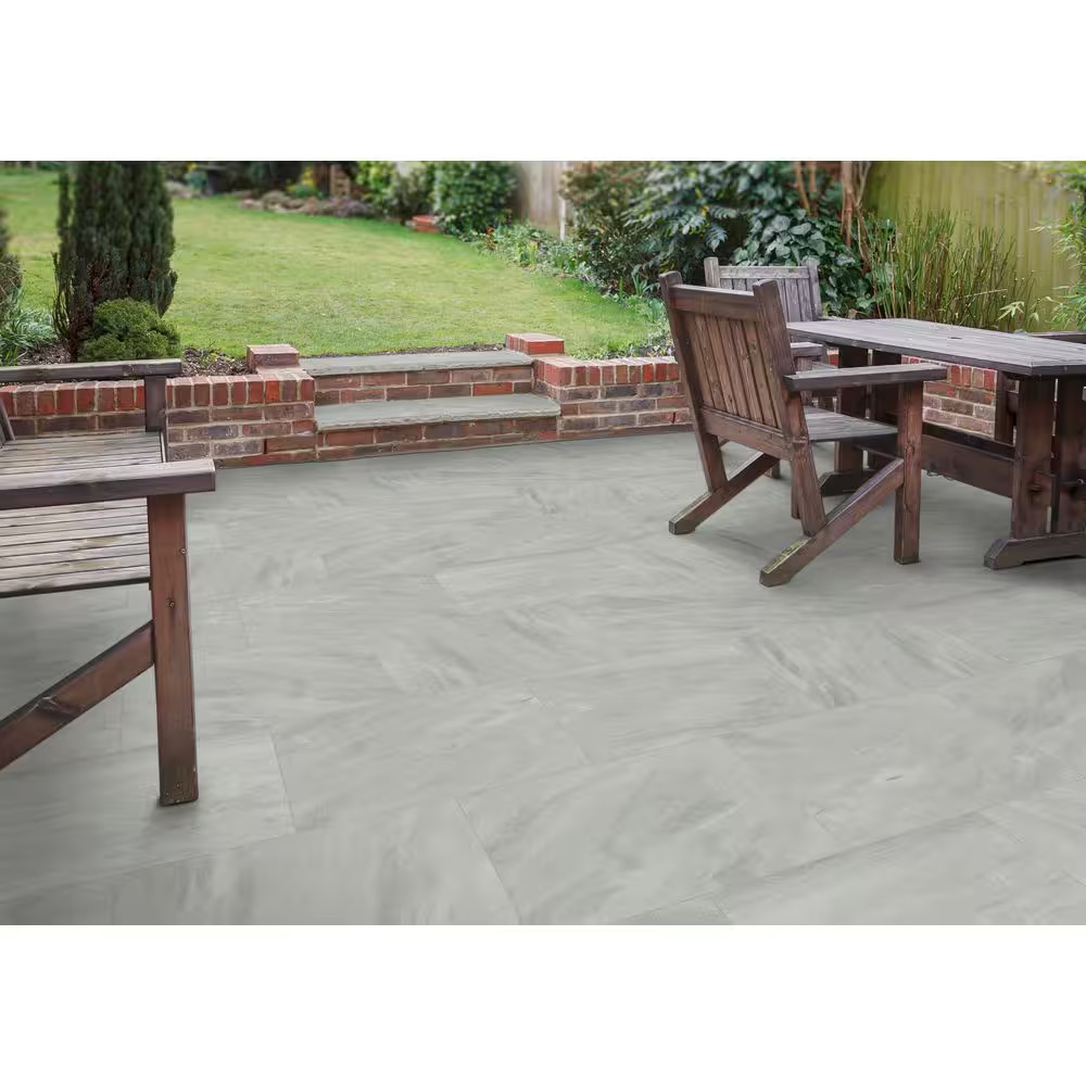 Cosmic Gray 16 In. X 24 In. X 1.25 In. Sandblast Marble Stone Look Paver (2.66 S