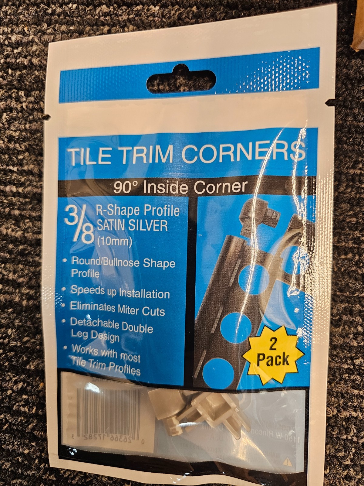 (QTY 20) TrimMaster IC8712MA2 Bullnose Inside Corner Tile Edging Trim 3/8″