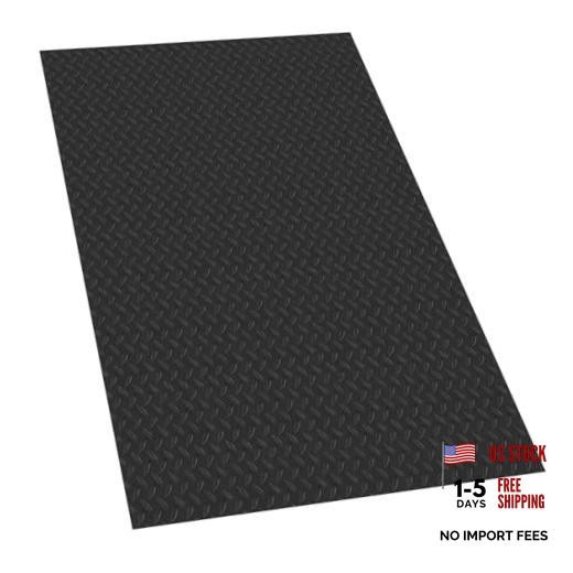 4 x 6 FT Garage Floor Mat, 1.5mm Thick Diamond Plate PVC Garage Flooring,