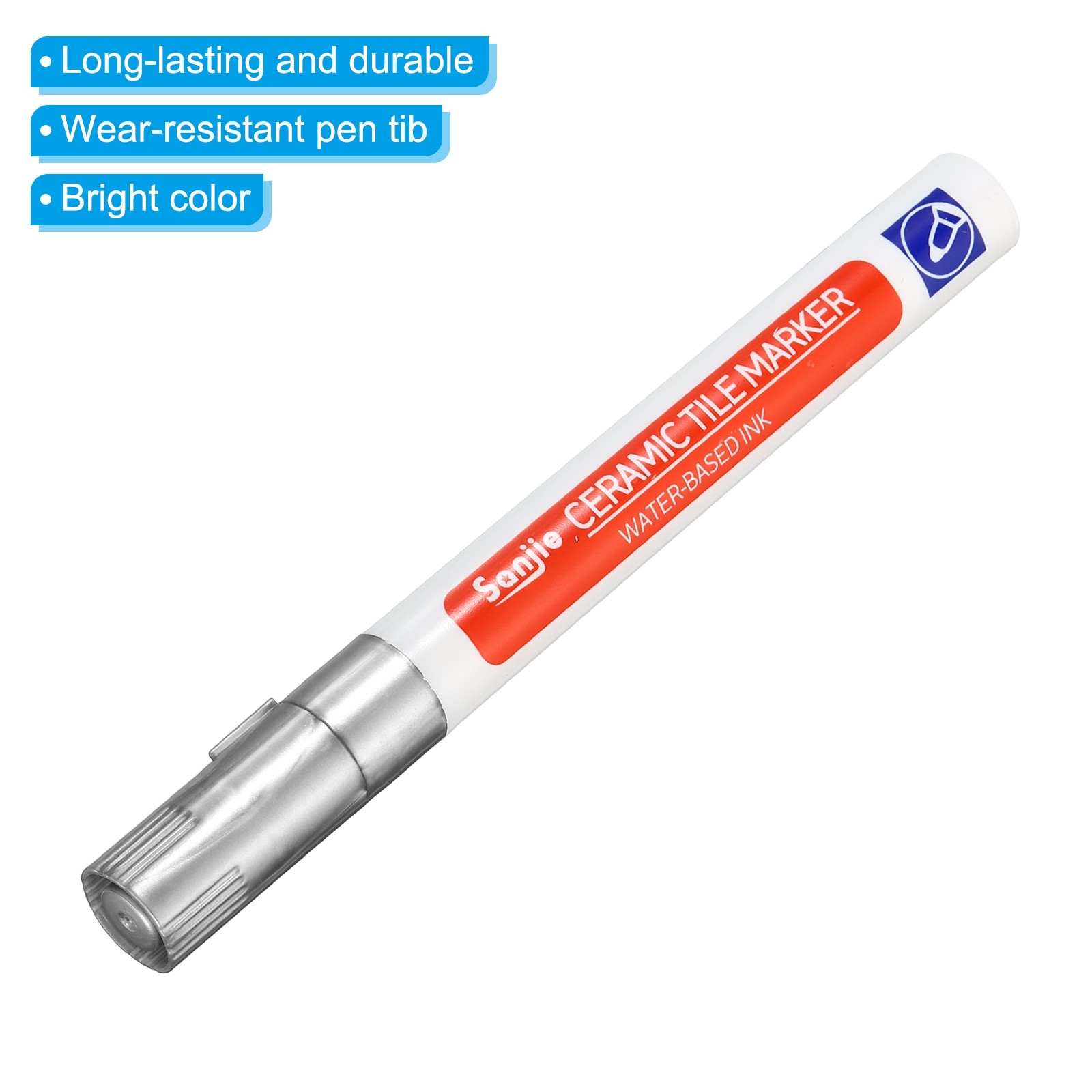 Grout Pen, 4pcs Silver Tile Marker Waterproof Grout Sealer Pen Repair Pens
