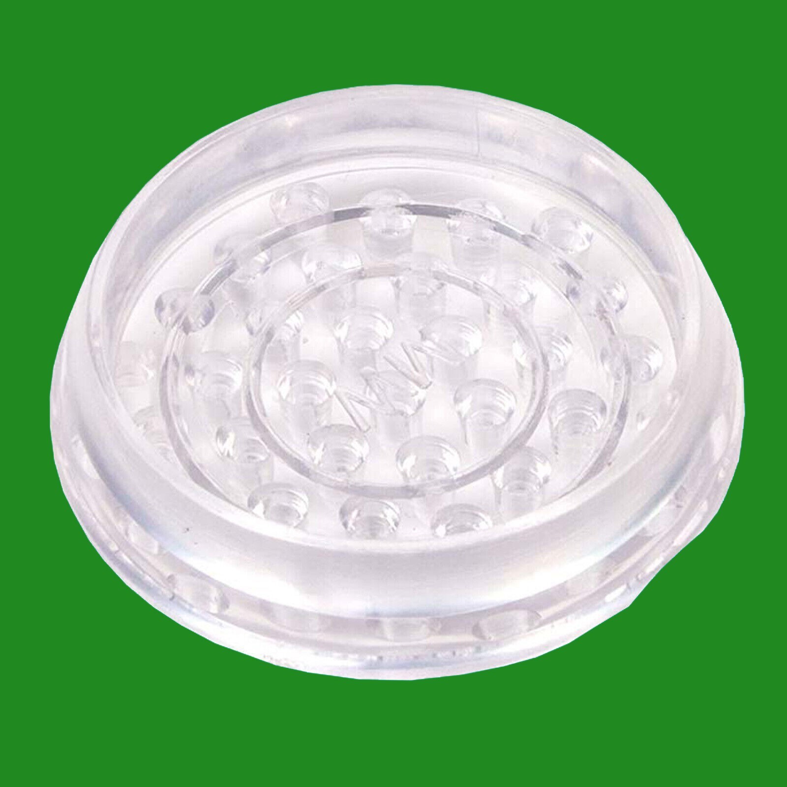 24x 45mm Clear Spiked Castor Cup Anti Slide Floor Carpet Furniture Protector