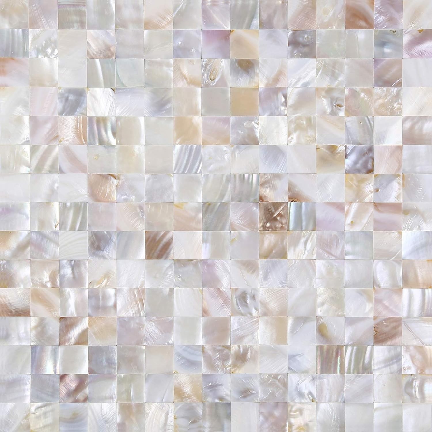 DIY-Friendly Mother of Pearl Mosaic Shell Tiles – Elegant Backsplash 12″ x 12″