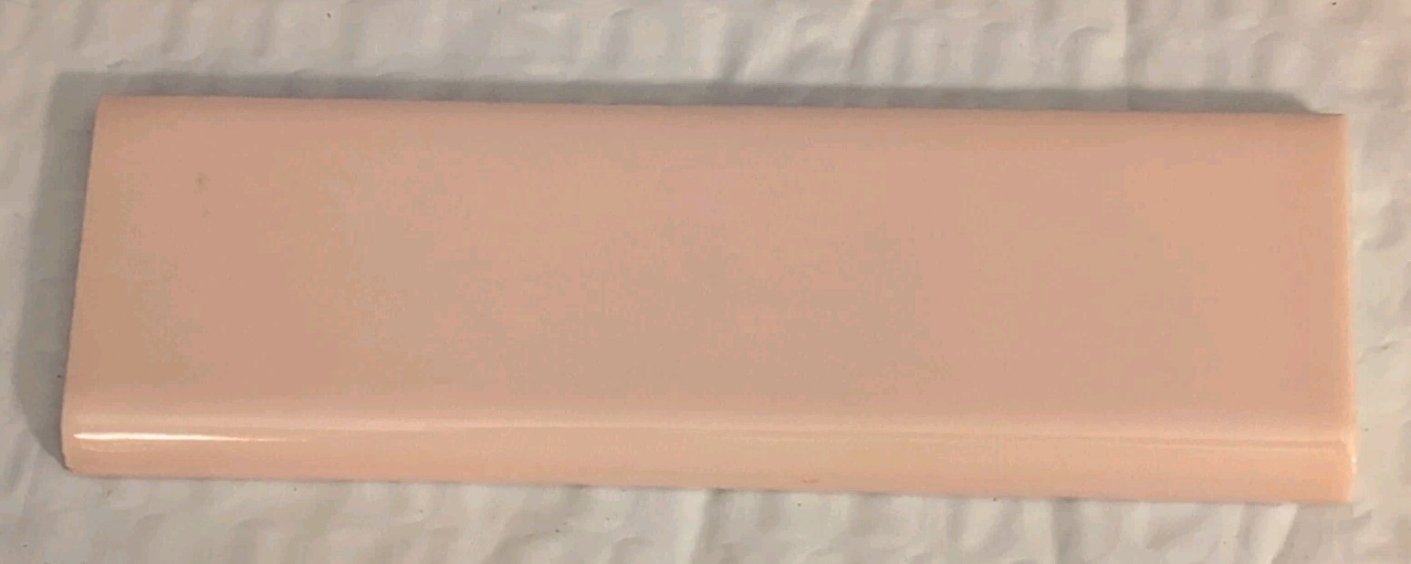 Glossy USA 2″ X 6″ Peach Coral Light Pink Reclaimed Robinson Bullnose New
