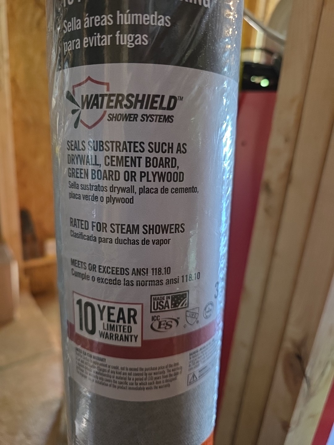 LOT- 3 Watershield Waterproof Wallpaper Membrane, 3.25′ x 32′ x 0.01 + 2 TAPE