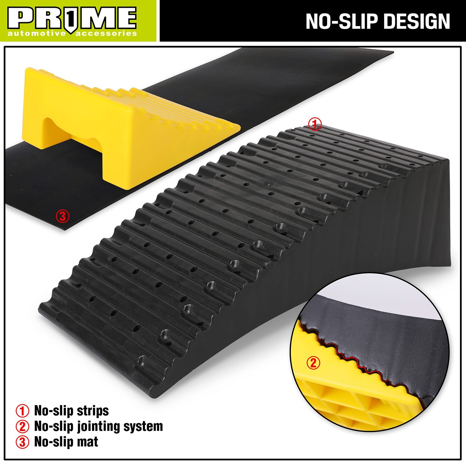 Prime 1 PR1ME Camper Leveler, 2 Pack RV Leveling Blocks, HDPE Curved Levelers…