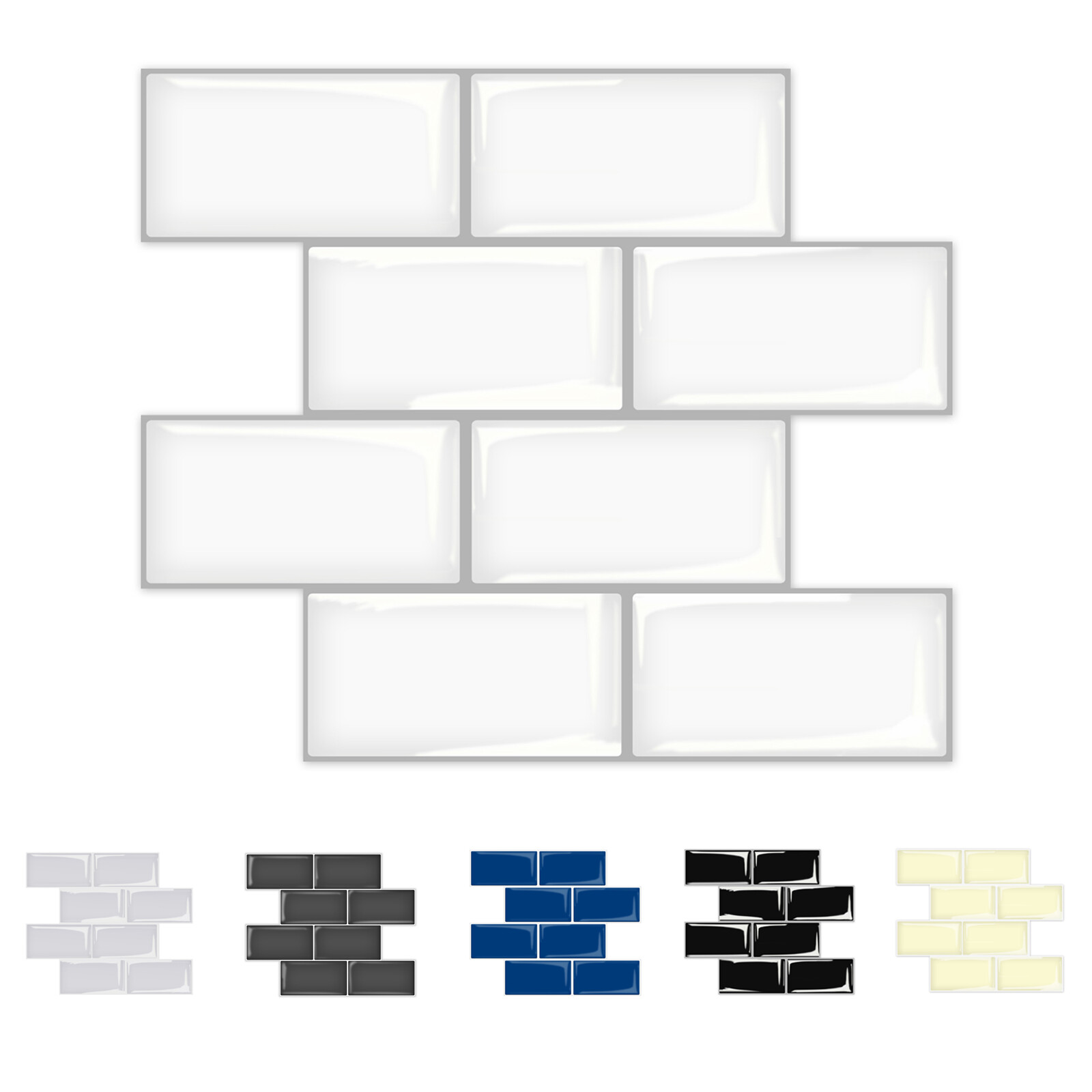 Art3d Peel and Stick Backsplash Subway Tiles, (14”x12” Thicker Version)
