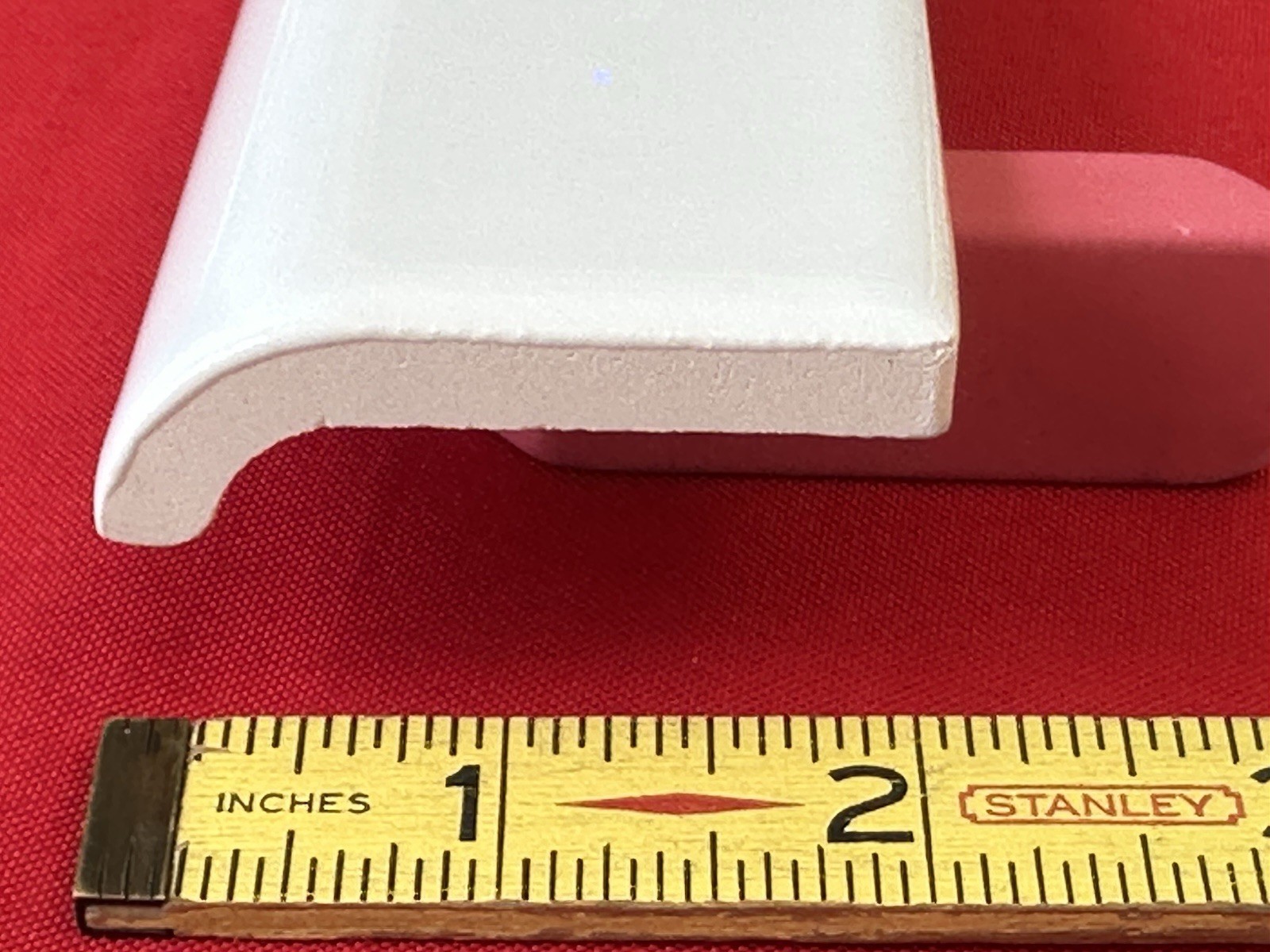 Kohler #101 White: 2″ x 6″ Ceramic Tile, Mud Cap Bullnose Radius Trim Edge, NEW