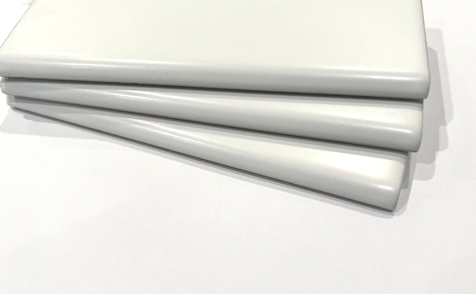 2×6 Bullnose Wall Tile Trim Matte White, 0790 Color Code