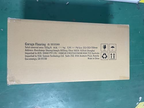 Graphite Gray Garage Floor Tiles 50 Pack Interlocking Heavy Duty 5500lbs Capa…