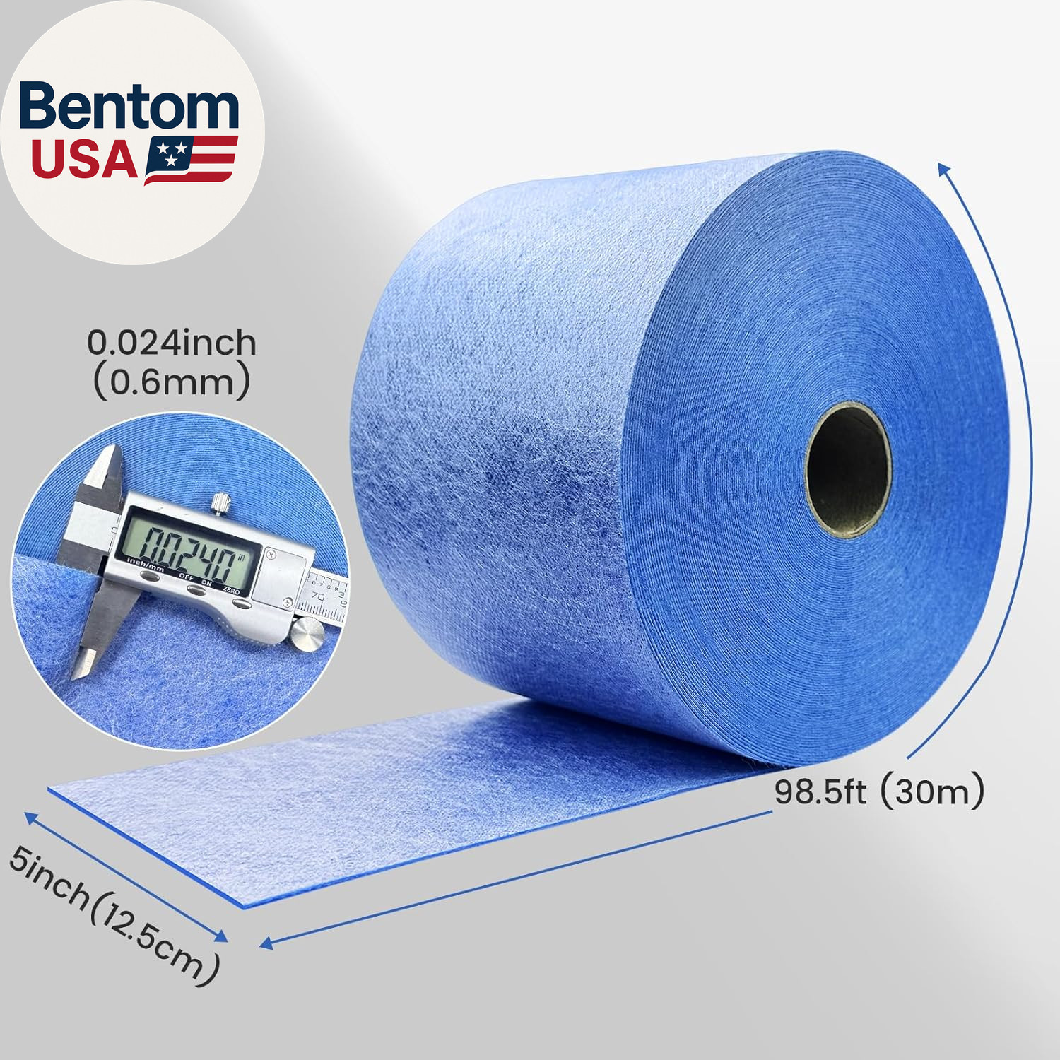 MAXKSOKO 98.4Ft X 5In Upgraded Waterproofing Membrane Band 41 Sq Ft, PE Fabric W