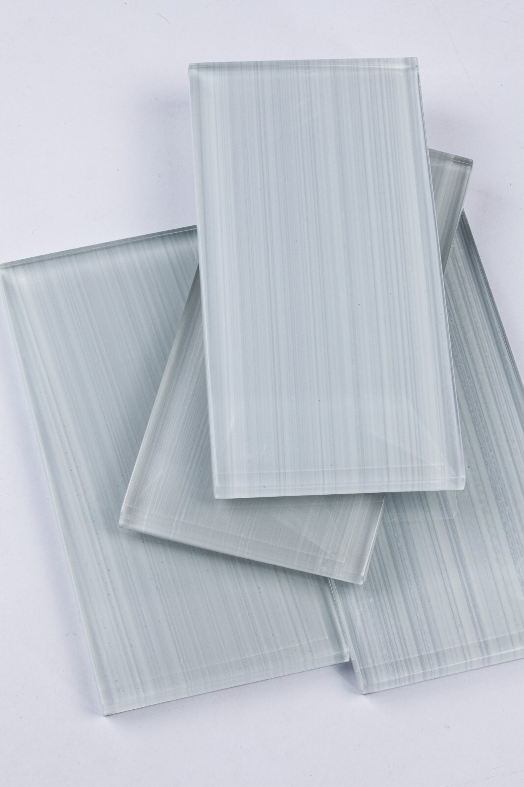 3×6 White Bamboo Subway Tile, 8 mm thick, Glass Tile, Backsplash, Bathroom Tile