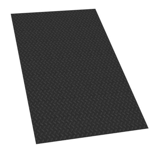 4 x 6 FT Garage Floor Mat, 1.5mm Thick Diamond Plate PVC Garage Flooring,
