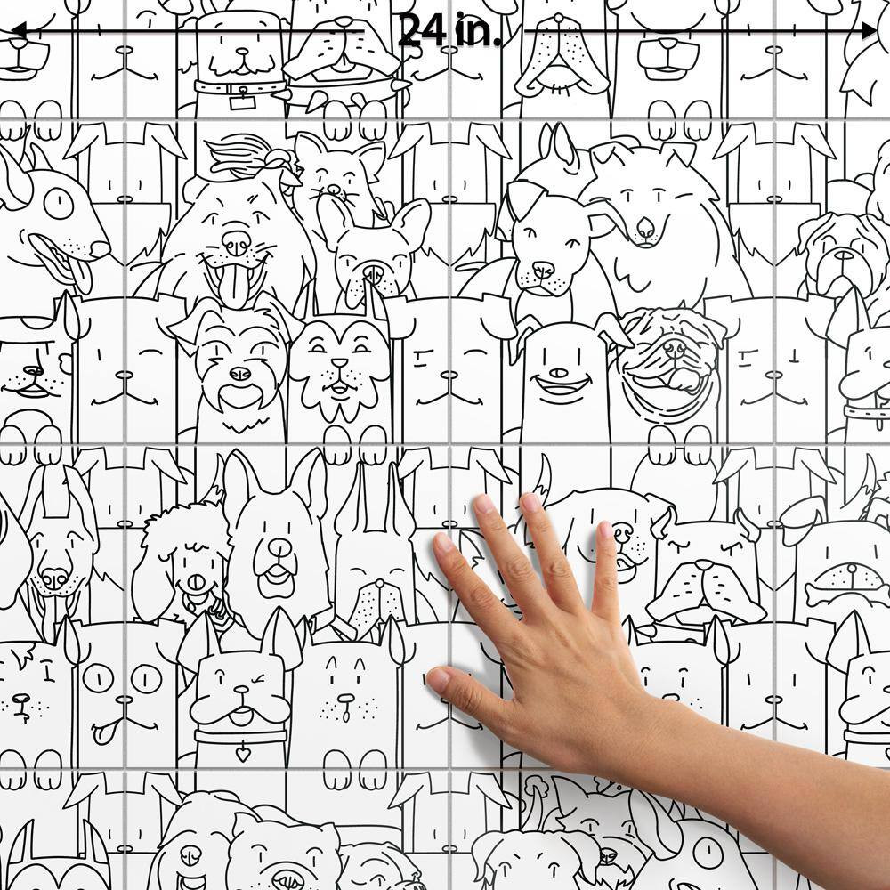 Oh My Dog 9-3/4 In. X 9-3/4 In. Porcelain Floor and Wall Tile (10.88 Sq. Ft./Cas