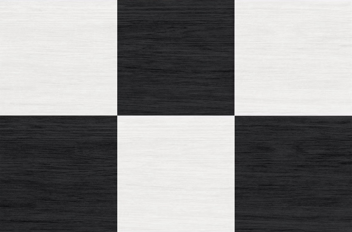 FloorPops 10ct 12″x12″ Peel and Stick Floor Tiles Black/White: Water-Resistant