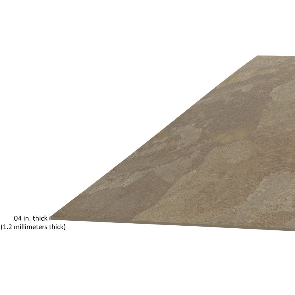Self Adhesive Vinyl Floor Tile Light Slate Marble 20 Tiles/20 Sq. Ft., 12″ X 12″