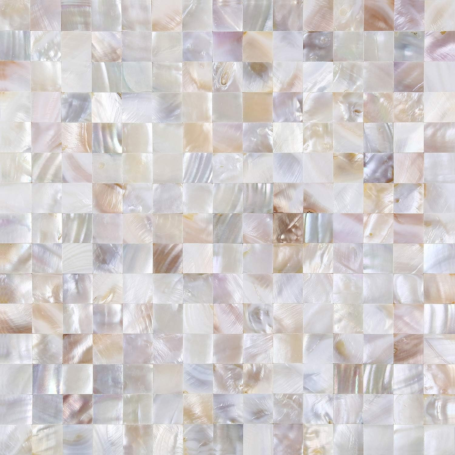 10PCS Mother of Pearl Peel and Stick Backsplash for Kitchen & Bath Decor