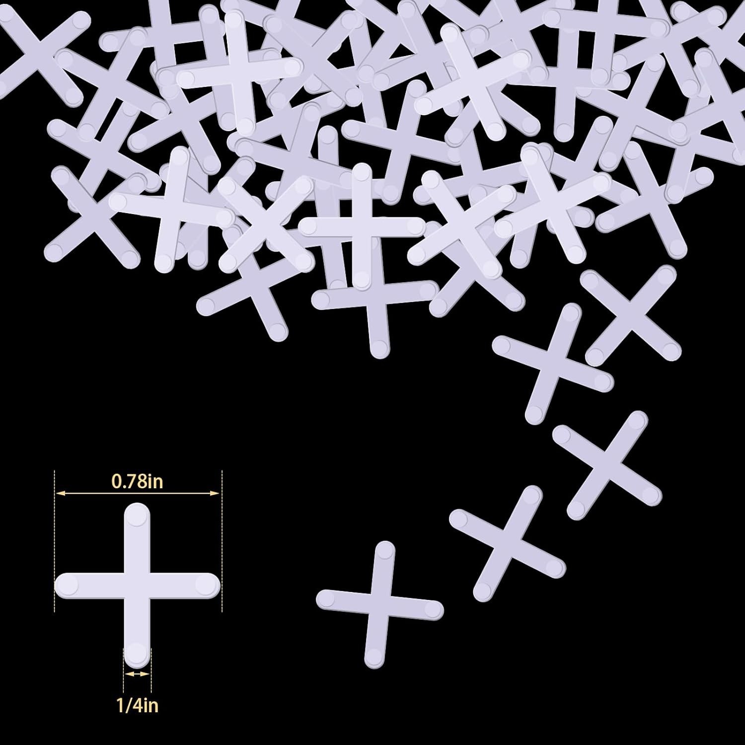 500 Pieces Tile Spacers Levelers 1/4 Inch for Ceramic Stone Installation