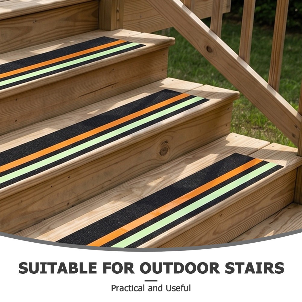 5pcs Slip Resistant Reflective Tread – Reflective Non Skid 24″X6″ Grip Tape for