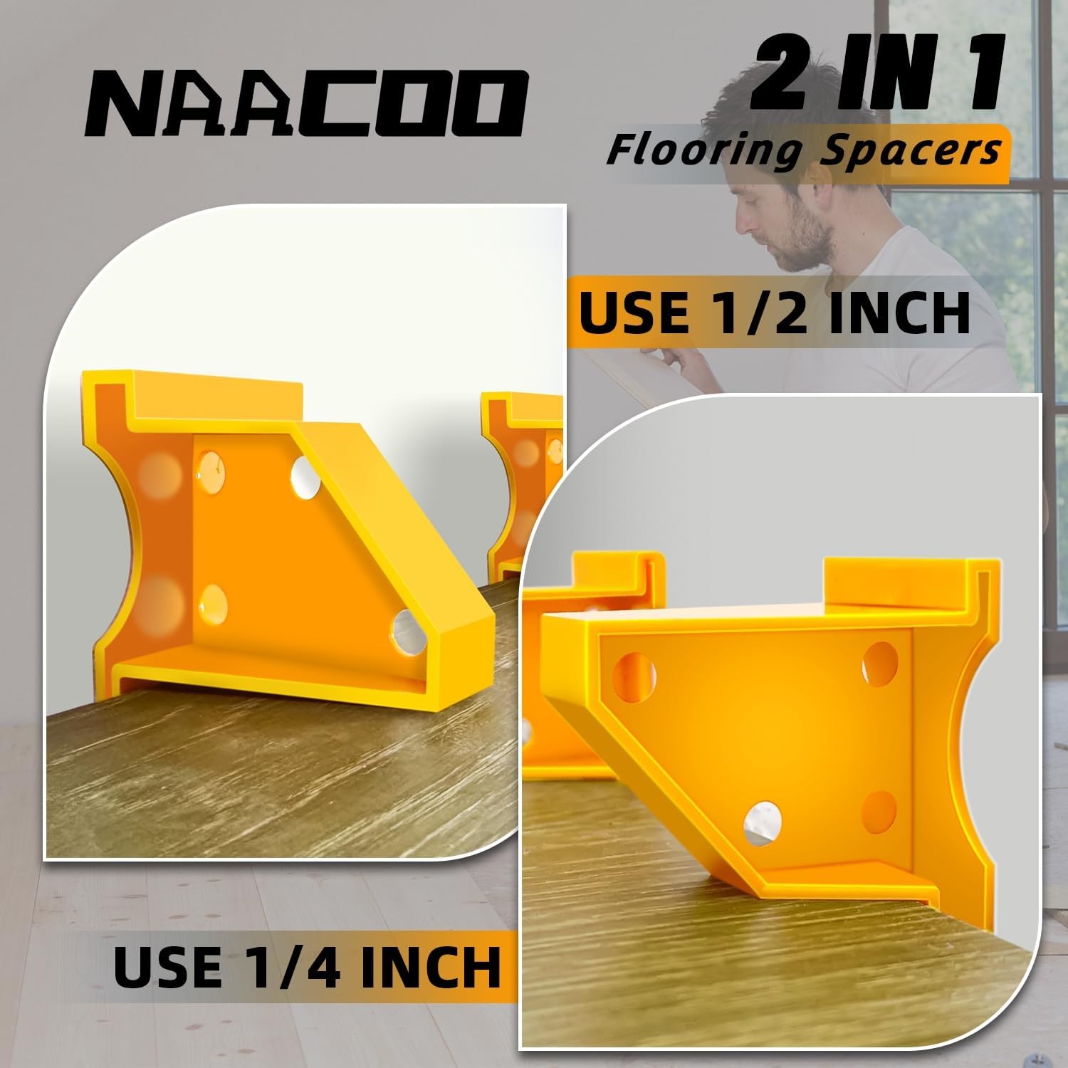 Kit de instalación para suelo laminado/Vinyl, con taco, espaciadores y barra de