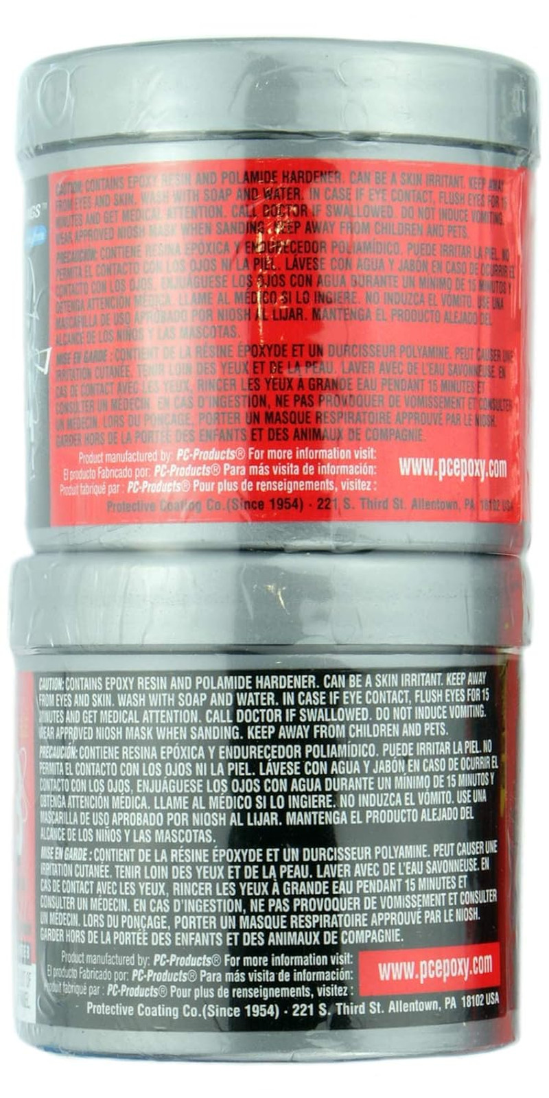 Epoxy Adhesive Paste Heavy Duty Charcoal Gray 1/2lb Two-Part Indoor Outdoor